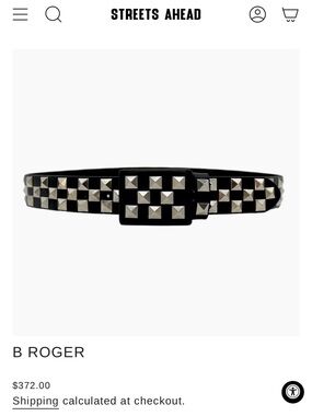 Streets Ahead Black Leather Stud Belt